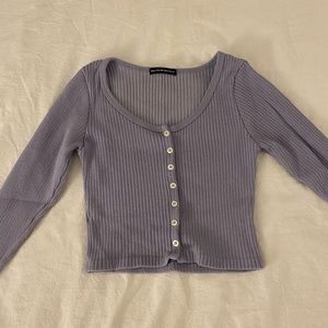 Purple long sleeve Brandy Melville zelly top